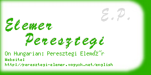 elemer peresztegi business card